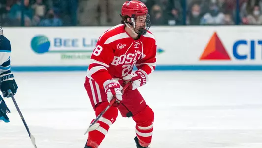 Ethan Phillips playing hockey