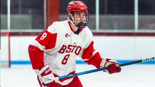 Cade Webber playing hockey