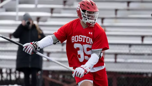 Matt Caccese playing lacrosse