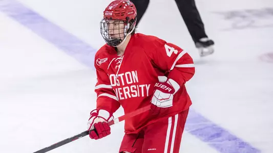 Ty Gallagher playing hockey