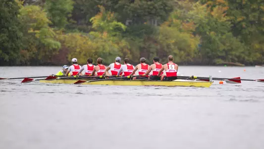 Photo of the Men's Rowing Club 8+ "A" boat at the 2023 Head of the Charles
