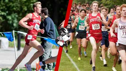 Aksel Laudon running next to Rob Hannon