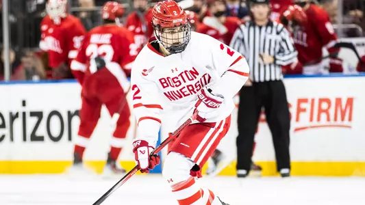 Gavin McCarthy playing hockey