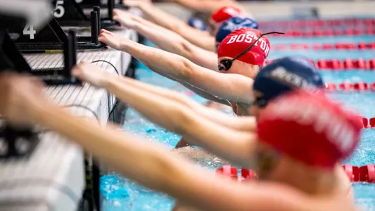 Backstroke start - women vs. Bucknell