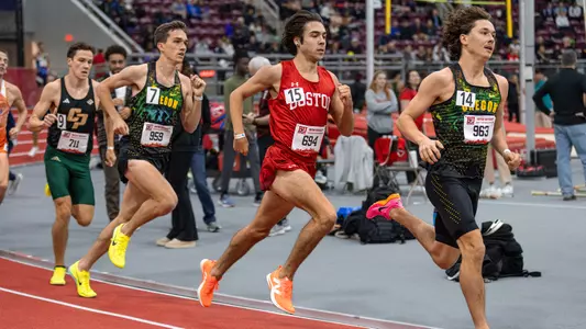 Parker Schneider Runs Mile at BU Sharon Colyear-Danville Season Opener 2
