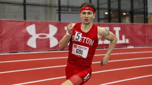 Liam Gair running at BU