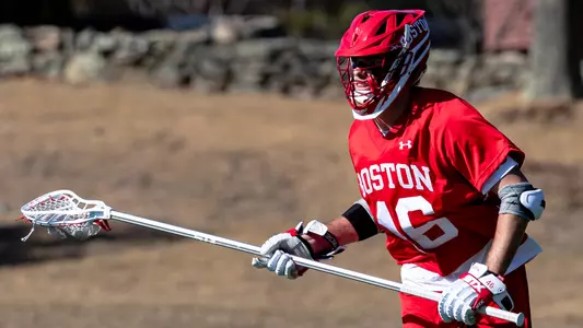 Dane DeGoler playing lacrosse