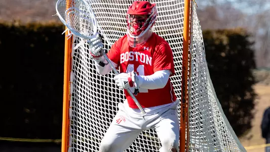 Matt Garber playing goalie