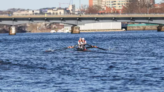 Photo of a Lightweight Rowing Double scull racing in the 2023 Beanpot.