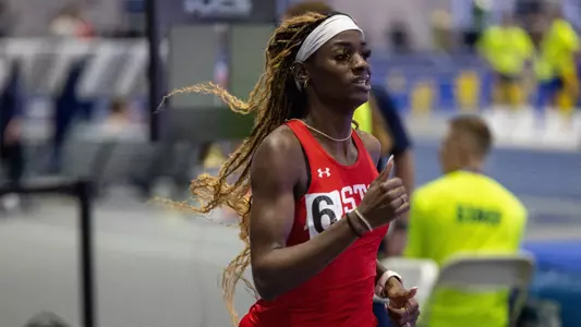 Noelani Phillips Sprints at PL Championships at Navy