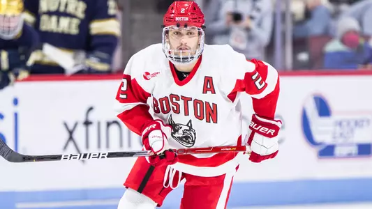 Case McCarthy playing hockey