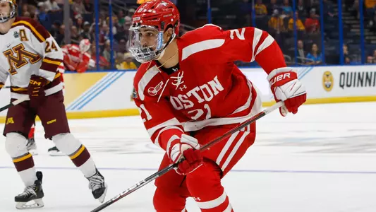 Devin Kaplan skating at the Frozen Four