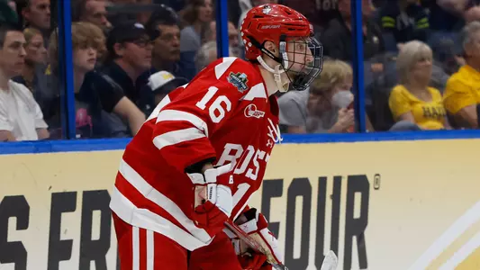Jeremy Wilmer skating at the Frozen Four
