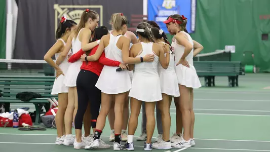 Women's Tennis Pre-Match Huddle