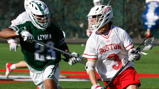 Jett Dziama playing against Loyola