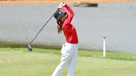 Christy Chen drives the ball at the 2023 PL Championship