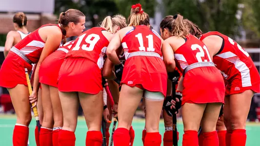 Field Hockey Corner Huddle vs. Michigan State