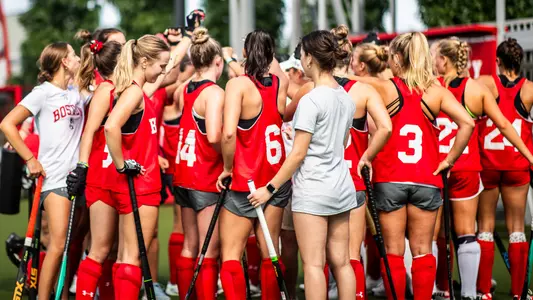 Field Hockey Practice Huddle