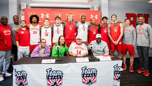 Team IMPACT Boston University men's basketball signing with