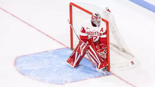Callie Shanahan in Net at Agganis Arena