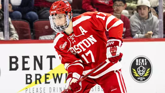 Quinn Hutson playing hockey