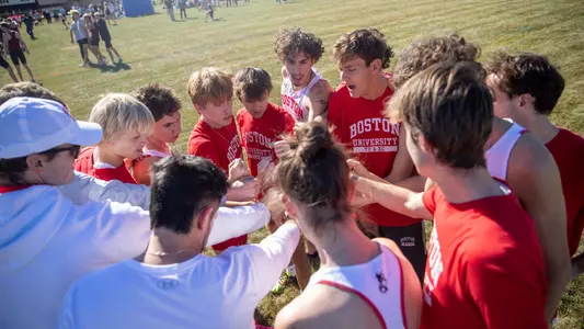 Men's XC team before PL Champs race