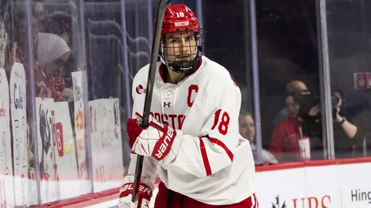Shane Lachance playing hockey