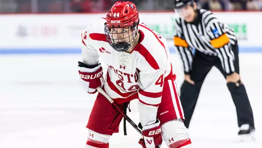 Cole Hutson playing hockey