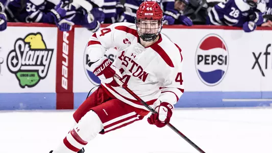 Cole Hutson playing hockey