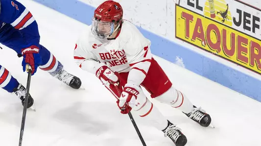 Nick Roukounakis playing hockey