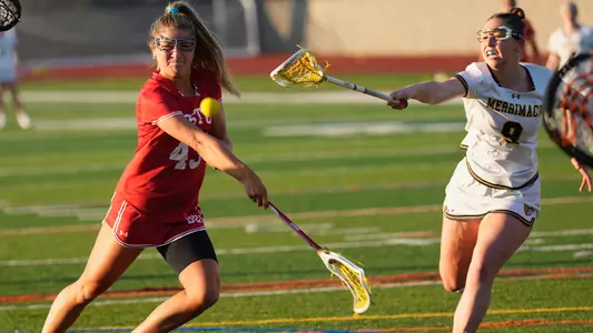 Elle Stevenson at Merrimack Shooting the Ball