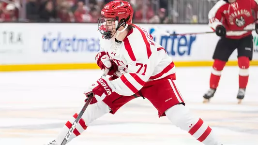 Macklin Celebrini skating