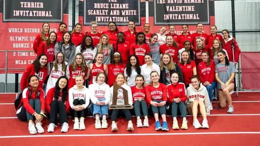 Women's track & field trophy picture 2nd place 2024