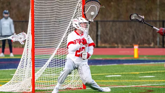 Will Barnes making a save