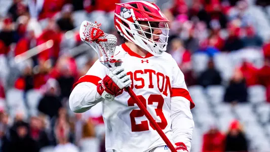 Tommy Bourque playing lacrosse