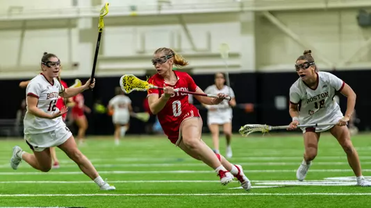 Ellen Monahan with the ball at Boston College