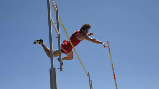 Stuart Blazon pole vaulting