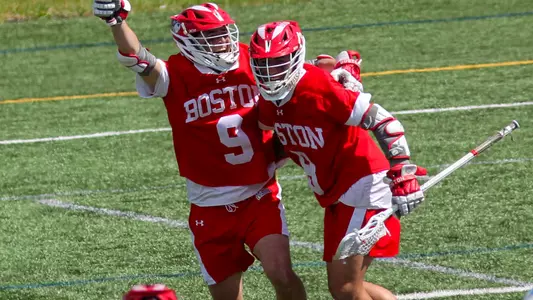 Tommy Jepson and Louis Perfetto celebrating a goal