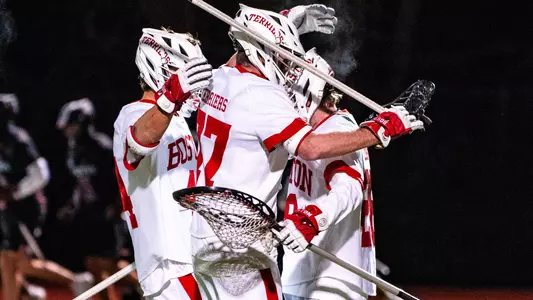 Men's Lacrosse players celebrating