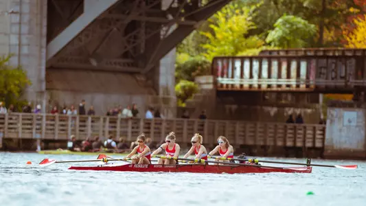Photo of the Lightweight Rowing 4+ at the Head of the Charles.