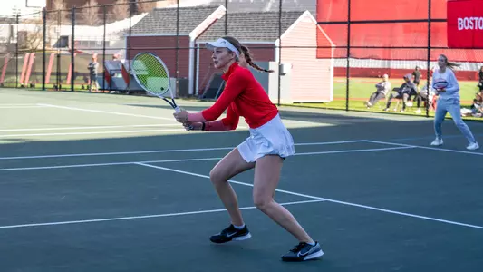 Uma Bakaityte getting ready to volley