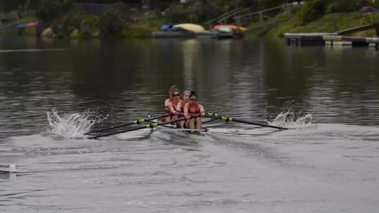 Photo of a Lightweight Rowing 4+ racing Stanford at Redwood Shores.