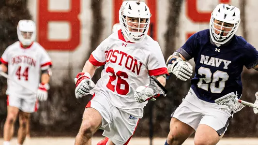 Matthew Fritz playing lacrosse