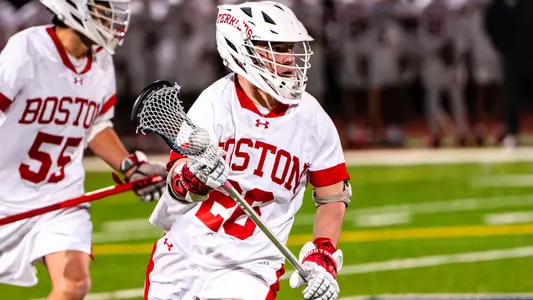 Matthew Fritz playing lacrosse