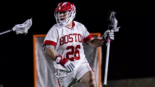 Matthew Fritz playing lacrosse