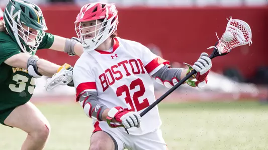 Ethan Hart playing lacrosse