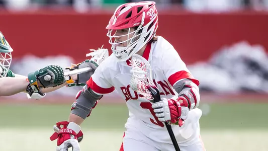 Ethan Hart playing lacrosse