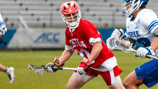 Charlie Huntley playing lacrosse