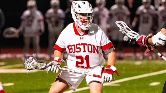 Charlie Huntley playing lacrosse