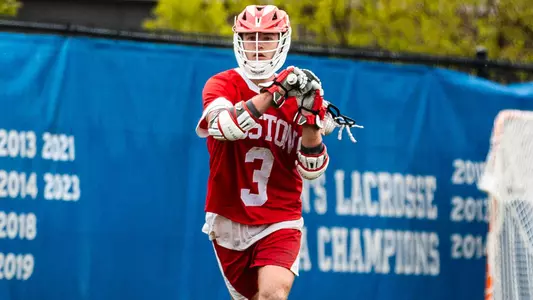 Brenden Kelly playing lacrosse